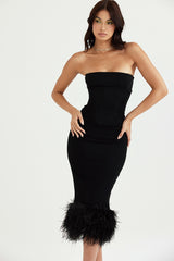 Fionula Black Strapless Corset Dress
