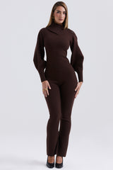 Nereida Chocolate Cashmere Blend Trousers - SALE
