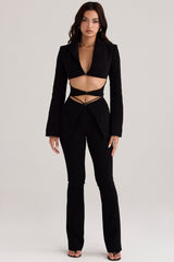 Layla Black V-Front Trousers