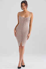 Teva Beige Cashmere Knit Midi Dress - SALE
