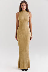 Emmie Gold Metallic Maxi Dress