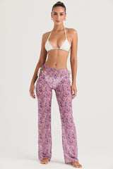 Keala Violet Floral Cutout Trousers