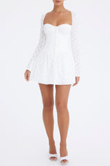 Mistress Rocks White Broderie Corset Mini Dress - SALE