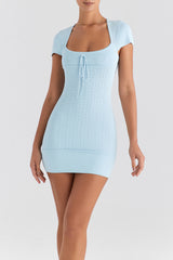 Mistress Rocks Blue Dainty Knit Mini Dress - SALE