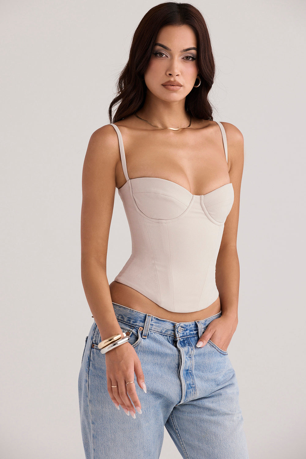 Shanna Oyster Underwired Corset