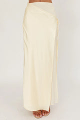 Jerica Wrap Front Maxi Skirt Butter