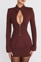 Mistress Rocks Chocolate Mini Skirt - SALE