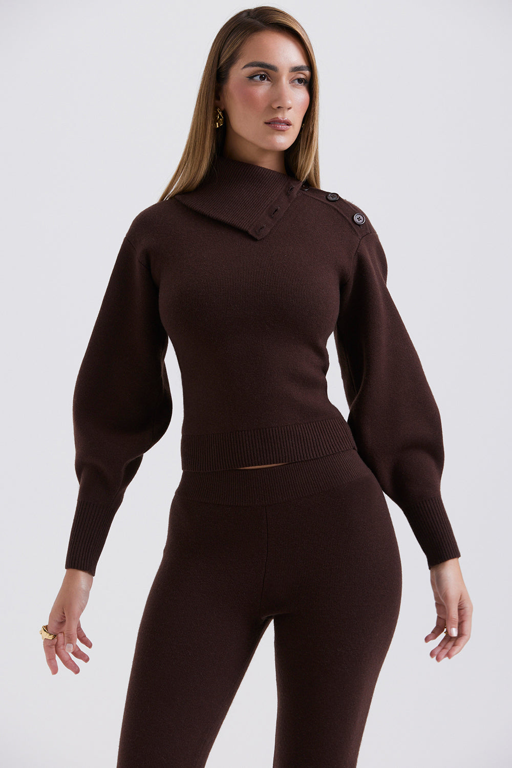 Adelita Chocolate Cashmere Blend Sweater - SALE
