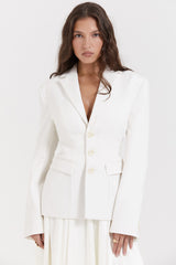 Sariah Ivory Contour Tailored Blazer