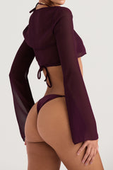 Marseille Prune Cover Up Top