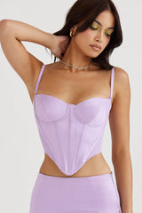 Tamsin Orchid Satin Corset