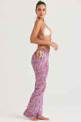 Keala Violet Floral Cutout Trousers