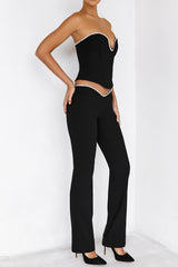 Mistress Rocks Black Crystal Embellished Trousers - SALE