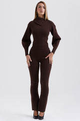 Nereida Chocolate Cashmere Blend Trousers - SALE