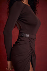 Lilas Espresso Knit Midi Skirt - SALE