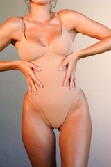 Sculpting Thong Bodysuit Cafe Au Lait