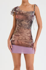 Mistress Rocks Printed Mesh Mini Dress - SALE