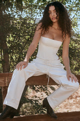 Audette White Structured Corset