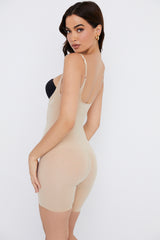 Mid Thigh Sculpting Bodysuit Almond