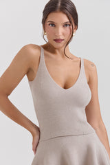 Leigh Biscuit Wool Cashmere Camisole Top