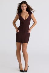 The Icon Chocolat Bandage Mini Dress