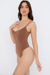 Sculpting Thong Bodysuit Mocha