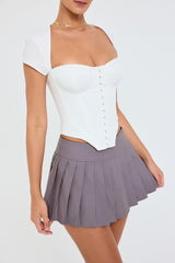 Mistress Rocks Smoke Pleated Mini Skirt - SALE