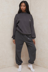 Sky Charcoal Fleece Back Jogging Trousers