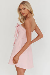 Lollipop Strapless Bow Bust Mini Dress Pink Sorbet