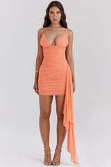 India Sorbet Gathered Mini Dress