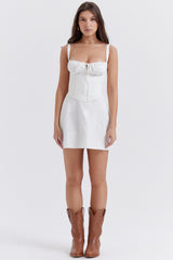 Carlotta White Corset Mini Dress
