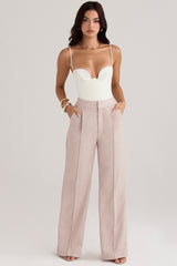 Alivia Beige Loose Fit Trousers