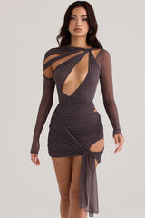 Rokael Shadow Layered Mini Skirt