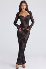 Lucienne Black Lace Maxi Dress - Limited Edition