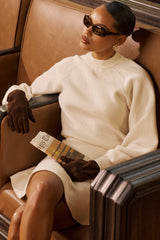 Cressida Cream Wool Cashmere Heavy Knit Sweater