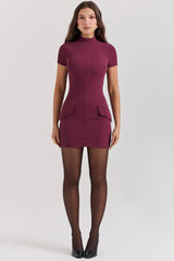 Alia Mulberry Mini Dress