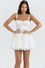 Pietra White Corset Mini Dress