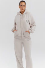 Mirage Cloud Cotton Fleece-Back Zip Through Hoodie
