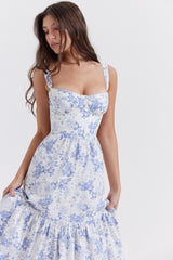 Elia Blue Print Midi Sundress
