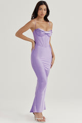 Charmaine Lavender Corset Maxi Dress