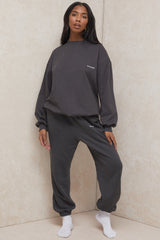 Sky Charcoal Fleece Back Jogging Trousers