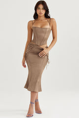 Chantelle Latte Satin Corset