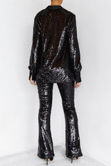 Mistress Rocks Black Sequin Trousers - SALE