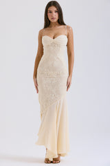 Felicia Vanilla Chiffon & Lace Gown