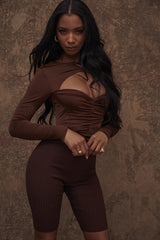 Verona Chocolate Bandage Cycle Shorts