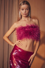 Fenella Hot Pink Trimmed Bandeau