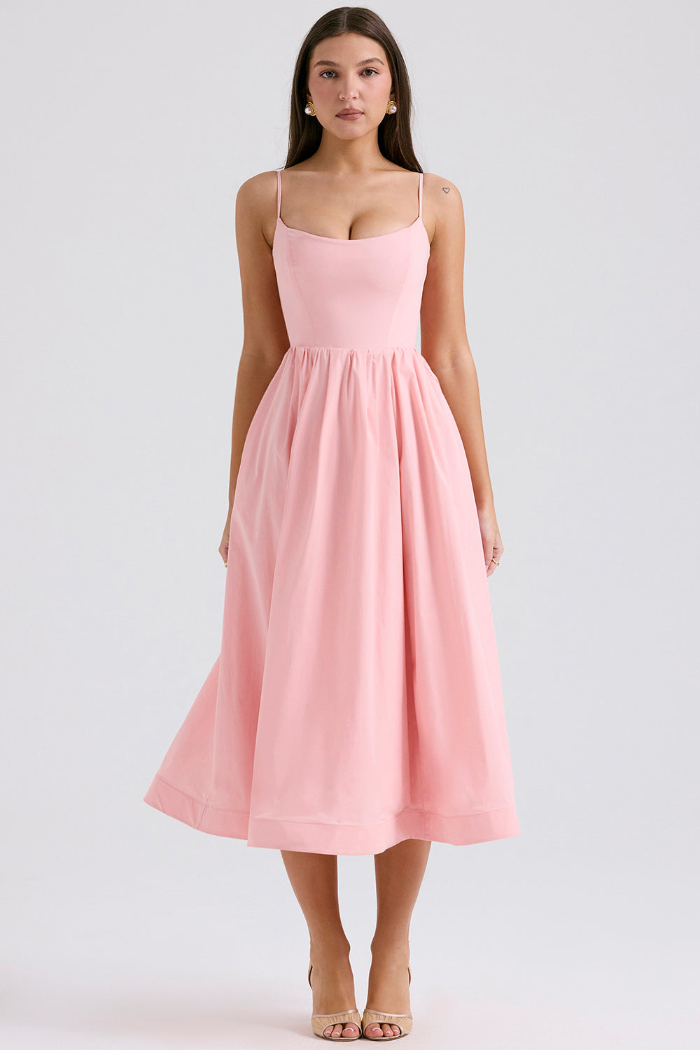 Lolita Rose Pink Cotton Corset Sundress