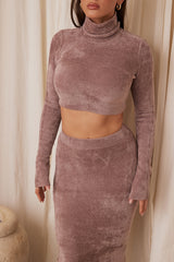 Suri Rose Chenille Cropped Top - SALE
