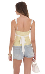 Two-Toned Lace Top in Yellow