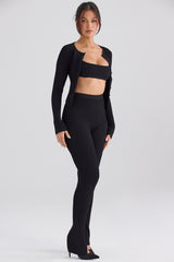 Mitzi Black Ribbed Knit Leggings - SALE